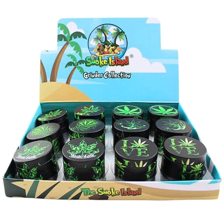 4 PART 55MM METAL GRINDER - LEAF DESIGNS