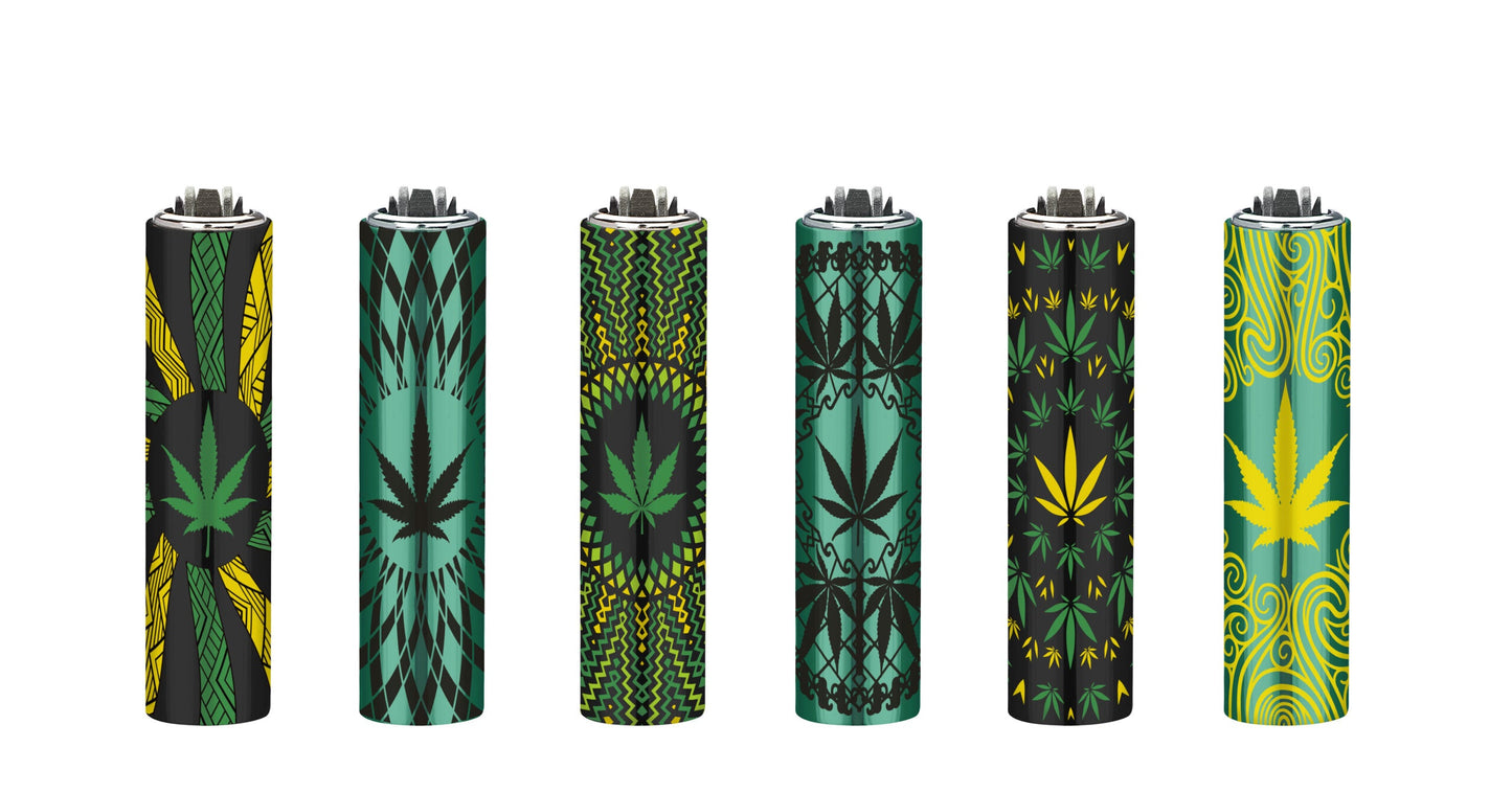 Clipper Metal Lighter Mini Leaves Edition