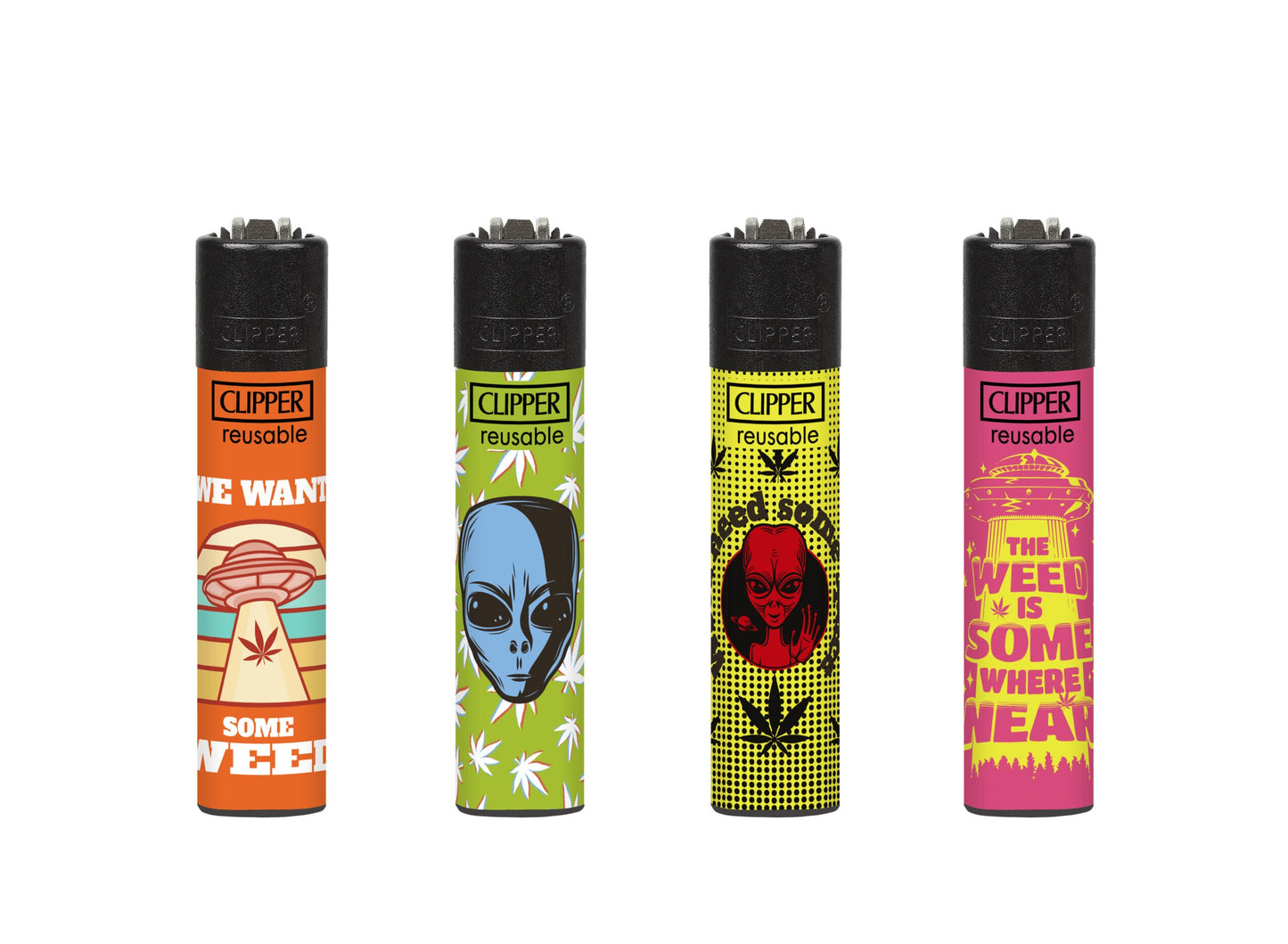 Clipper Refillable Galaxy Colourful Leaves Pattern