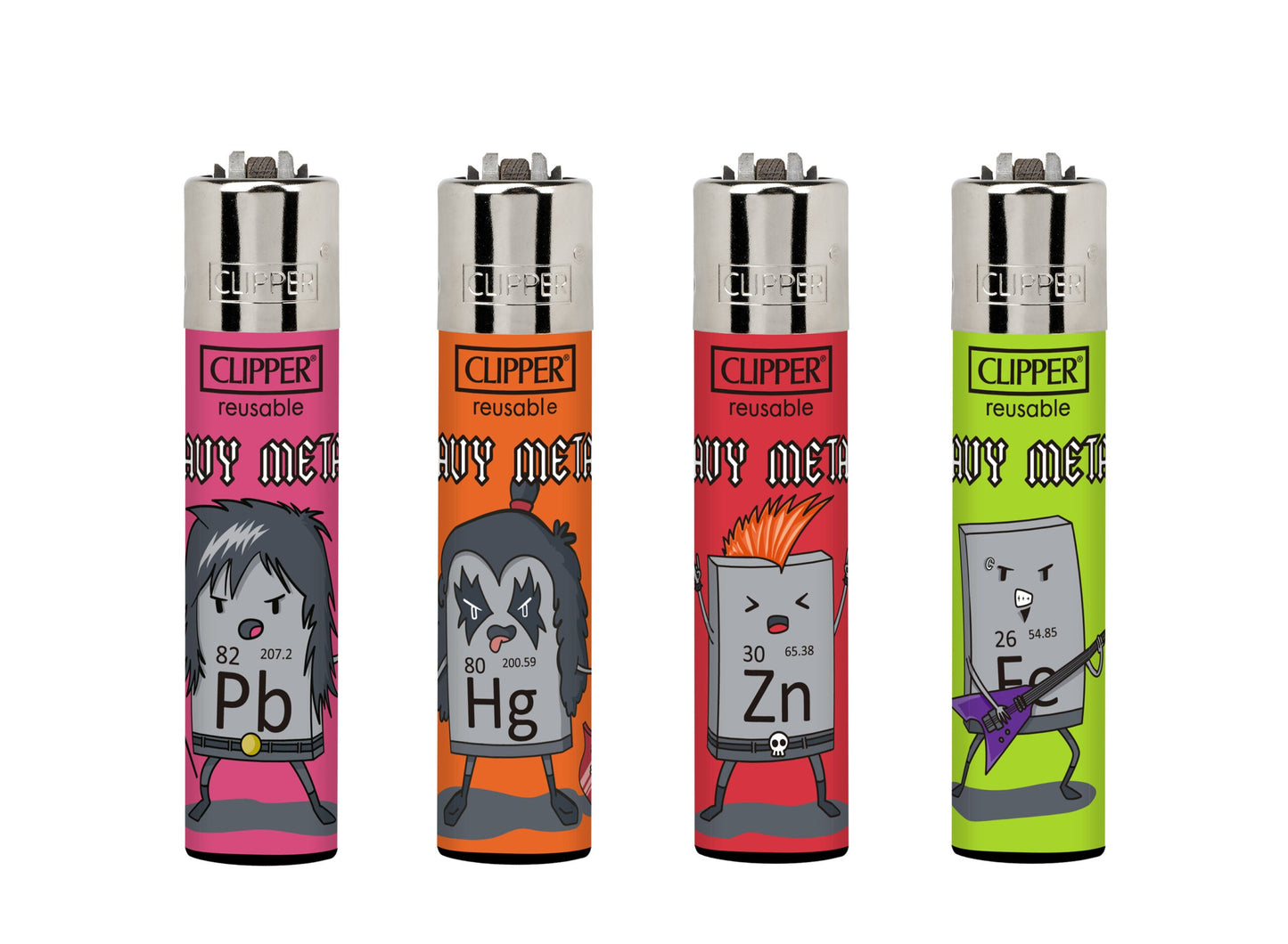 Clipper Refillable Lighters Heavy Metals Collection
