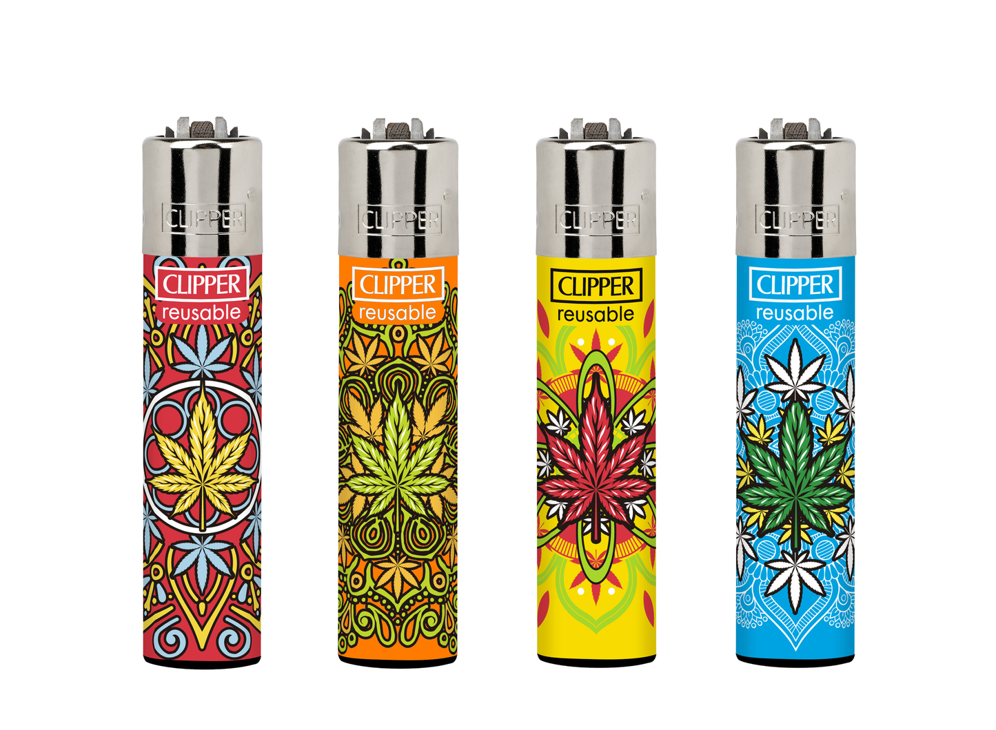 Clipper Refillable Lighters Mandala Leaf Collection
