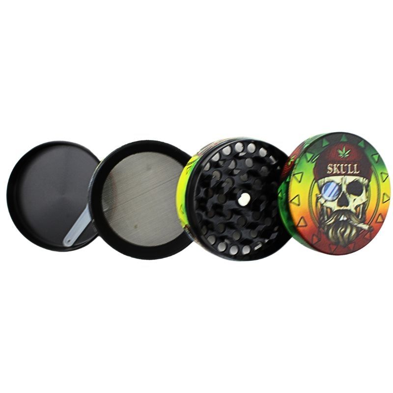 4-Part Metal Grinder Skull & Alien designed