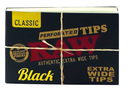 RAW Black Extra Wide Perforated Filter Tips