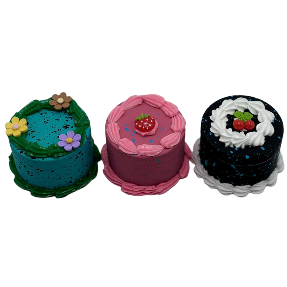 Fake Cake Metal Herb Spice Grinder 4-Layer Magnetic Lid Collection