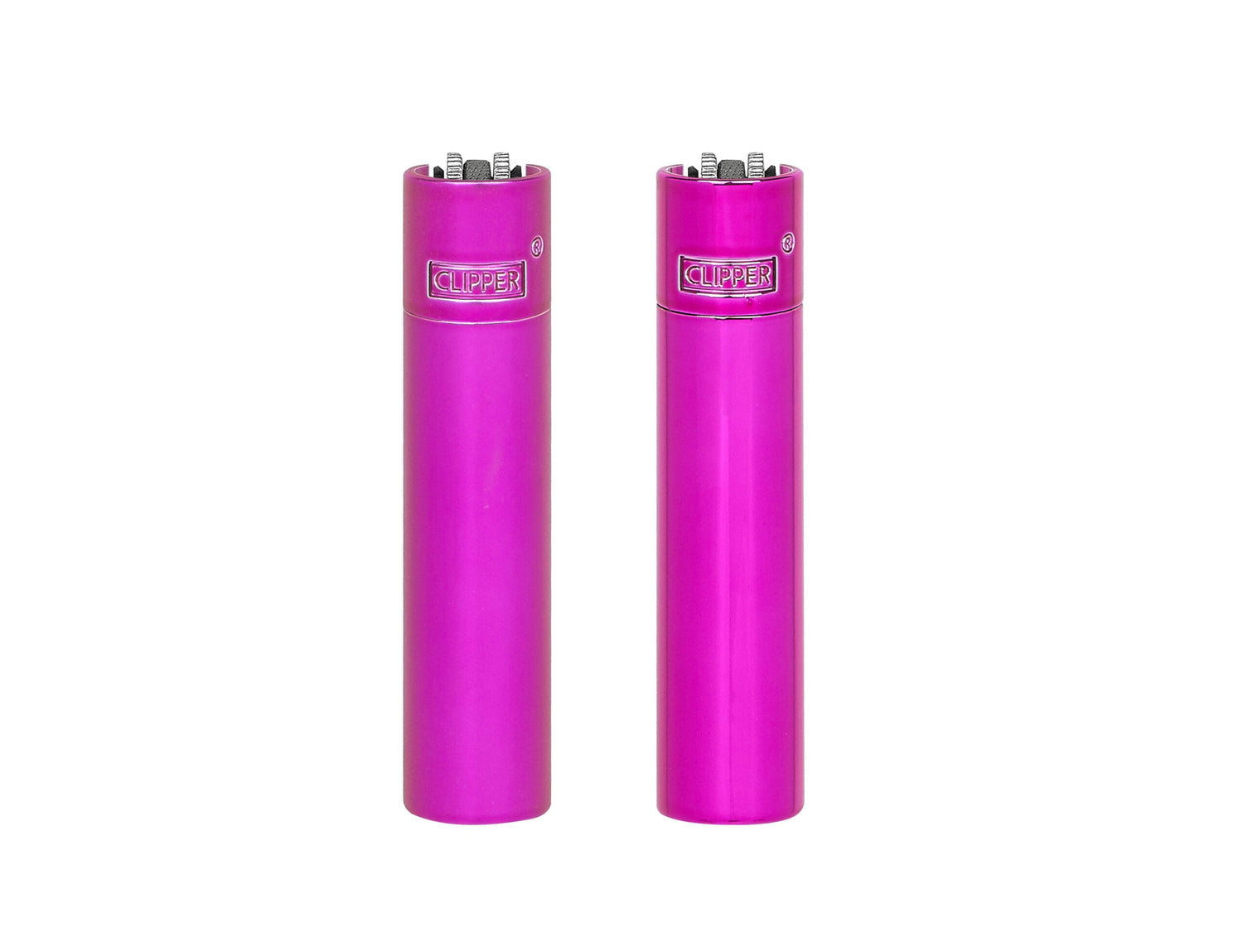 Clipper Metal Refillable Lighters Sparkling Fuchsia Set