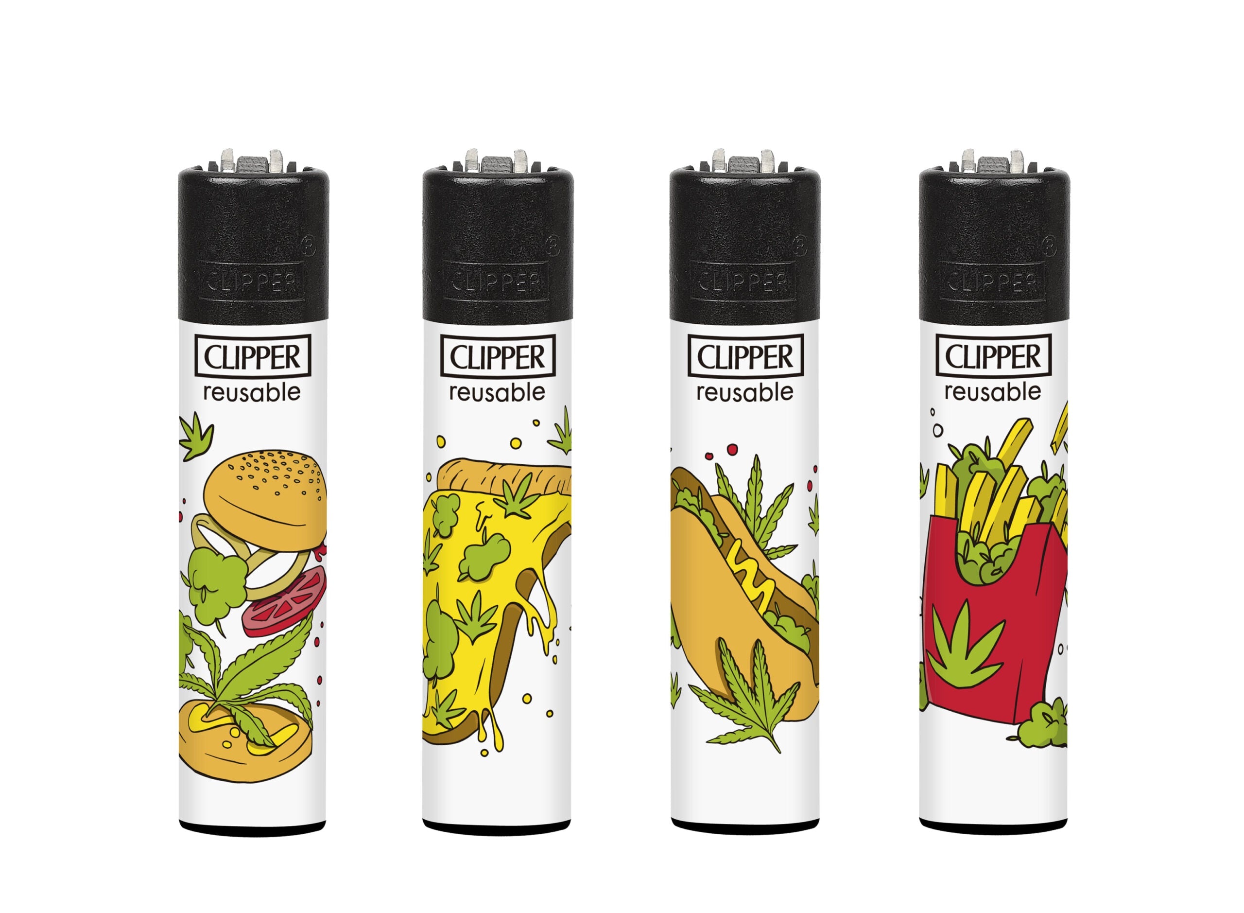 Leaves Fast Food Refillable Clipper Lighter