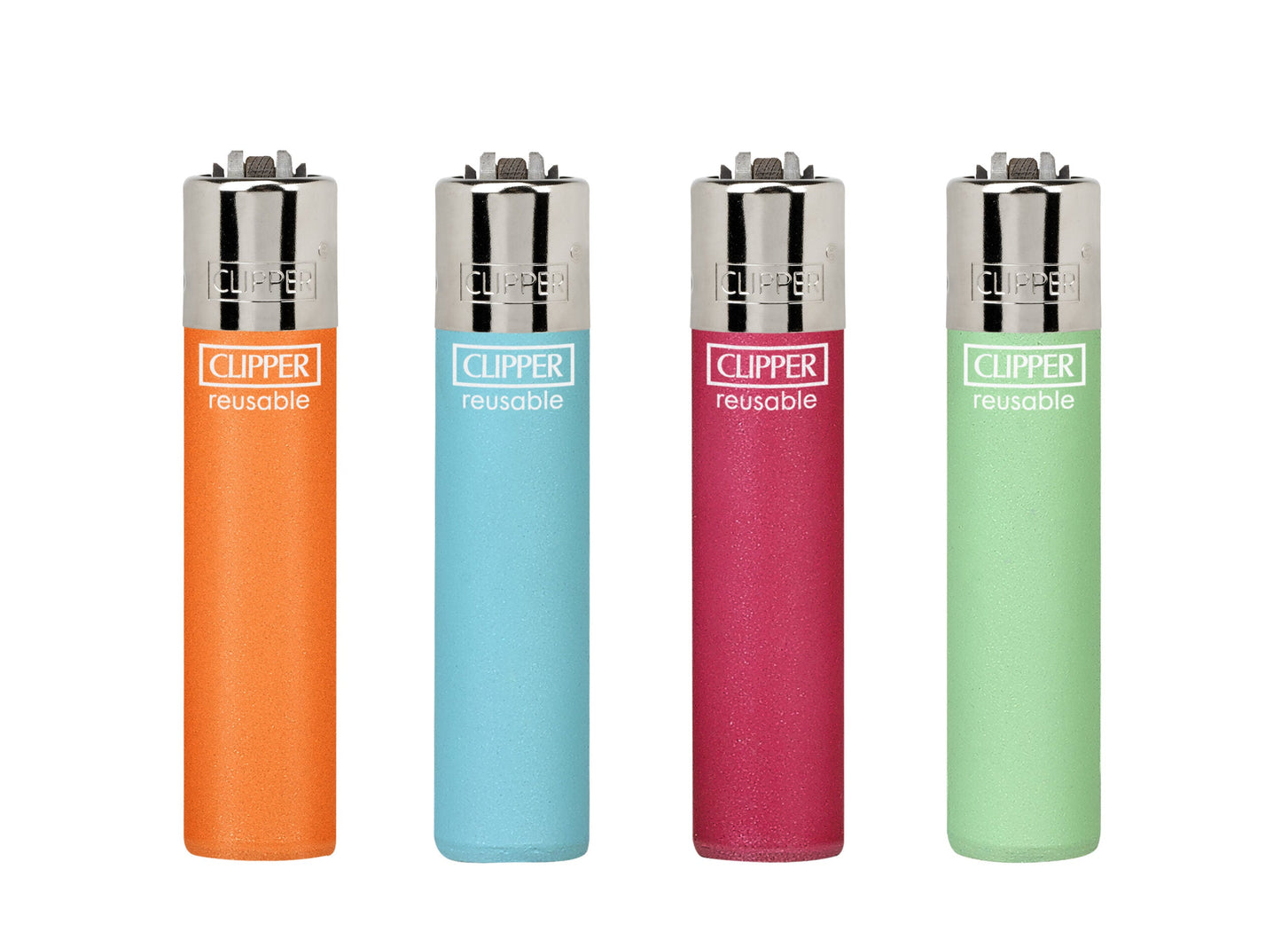 Clipper Refillable Lighters Metallic Pastel Set