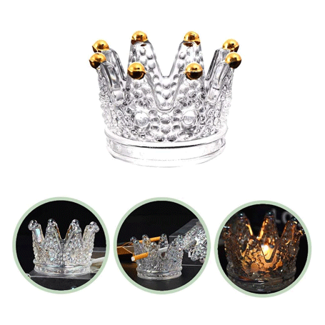 Fashion Gold Crystal Ashtray for Cigars and Cigarettes