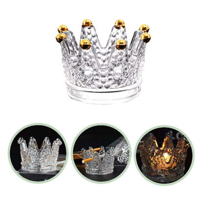 Fashion Gold Crystal Ashtray for Cigars and Cigarettes